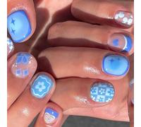 Press On Nails Fake Stick Glues On False Acrylic Artificial For DIYS Designs Design Nail