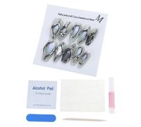 Press On Nails Handmade Nails Art French Tips Uñas pintadas a mano para un aspecto inconfundible Suministros de fiesta para mujeres