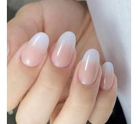 Press On Nails Omber Glues On Acrylic False Kits Reusable UvS Finish Full Covers Stick On For Women Stick On Nail