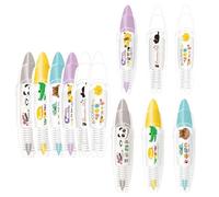Press Type Decorative Pens For Kids - Cute Animal Design Press Pens | Aesthetic Correction Tape Markers Paint Supplies | College Work Students Kids School Teachers | Crocodile Panda Puppy Kitten Owl