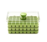 Press Type Ice Cube Tray-3 Tier 96 Grid Mold with Storage Bin Box,Scoop