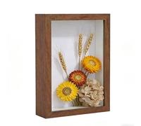 Pressed Flower Frame - Tabletop Decor for Collectors | Wooden Stand with Clear Glass, Artistic Display Holder, Home Apartment Dorm Living Room Bedroom Study Nursery Dressing Table Nightstand Desk