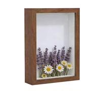 Pressed Flower Frames, Glass Floating Frames For Display Dried Plant Specimen Picture, Wood Desktop Decoration | Plant Specimen Picture Frame | For Collectors Home Office Dorm Living Room Bedroom