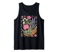 Pressed Wildflower Meadow Florist Botanical Art Camiseta sin Mangas
