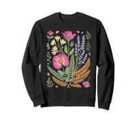 Pressed Wildflower Meadow Florist Botanical Art Sudadera