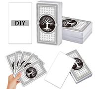 PRESSINART 100 Juego de Cartas En Puro del Árbol de la Vida A Granel con Diseño En el Reverso de 2.71 x 4.72 Pulgadas, Baraja de Cartas para Escribir DIY: Haz Tu Propio Mazo de Oráculo para Practicar