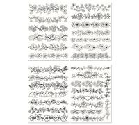 PRESSINART 30 Piezas de Flores de Papel de Bordado Diseño Floral Soluble En Agua Cinta de Encaje Temática de Bordado de Palo Y Pegatina Papel Transferible Lavable para Principiantes En Costura