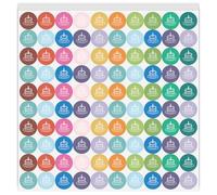 PRESSINART 500 Piezas/5 Hojas de Pegatinas para Planificador de Cumpleaños Feliz Mini Pegatinas de Calendario 1/2 Pulgadas Lindos Iconos de Pastel para Agendas Scrapbooking Eventos de Fiesta Marcado
