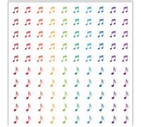 PRESSINART 500 Unidades de 5 Hojas de Pegatinas para Planificador de Música de 0.5 Pulgadas Pegatinas de Mini Calendario Autoadhesivas Impermeables Coloridas Notas Musicales para Lecciones Diarios