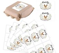PRESSINART 60 etiquetas Autoadhesivas de 2" x 4" huevos Frescos de Nuestra Granja A Tu Mesa Etiquetas de Granja de Huevos Frescos para Embalaje de Cajas Contenedores de Negocios de Mercado Suministros