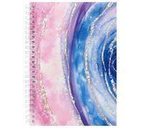 PRESSINART Álbum de Pegatinas Rosa Libro de Almacenamiento de Pegatinas Reutilizable con 40 Hojas de Papel de Liberación Patrón Rosa Y Azul de 5.8 x 8.3 Pulgadas Tamaño A5 Organizador de Etiquetas