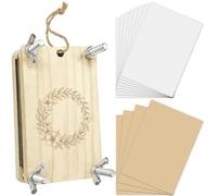 PRESSINART Kit de Prensa de Flores Pequeñas para Secado de Flores con Patrón de Corona de 2.5 x 3.9 pulgadas, Mini Prensa de Plantas de 4 capas de Madera para Viajes de Primavera Y Verano Herramientas