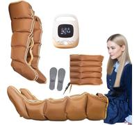 Pressotherapy Lymphatic Drainage Leg Massager with Air Compression & Heat, 5 Modes 0-50kpa Intensities 2 Heat Levels, Pressotherapy Leg Compression Boots for Home for Circulation & Pain Relief