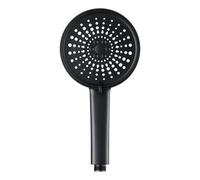 Pressure Boost Shower Head Kit, 5 modos ajustables de alta presión y ahorro de agua, juego de ducha completo con accesorios de mano (negro)