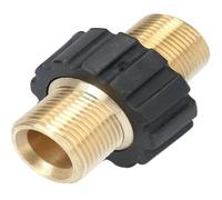 Pressure Hose Connector M22x1.5 Male Double Nipple Coupling for AG and for Kranzle High Pressure Cleaners Brass Construction for Water Torches and Nozzles(With plastic sleeve)