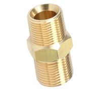Pressure Hose Connector M22x1.5 Male Double Nipple Coupling for AG and for Kranzle High Pressure Cleaners Brass Construction for Water Torches and Nozzles(Without plastic sleeve)