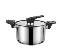 Pressure Pot - 9.45-Inch Stainless Steel Pressure Pot | Stainless Steel Cooker - 304 Thick Construction Ergonomic Handle Compatible Induction Stoves Durable Cookware for Family Meals