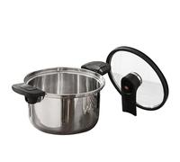 Pressure Pot, Stainless Steel, Kitchen Cookware, Ergonomic Handle, Thickened Base, 20cm or 24cm Size, Induction Compatible, for Family Cooking, Home Gatherings, Meal Preparation