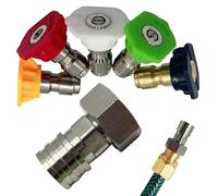 Pressure Washer Adapter, Heavy Duty Connector Fitting, Leak Resistant Dustproof Hose Attachment Design, 1.93x1.3x1.3 inches Watering Cleaning Tool, Car Wash Lawn Care HVAC Accessory