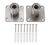 Pressure Washer Foam Cannon Holder | 1/4 Inch Quick Connect Stainless Steel Wall Mount | Garage Organizer for Nozzle Tips/Accessories | 2PCS Set