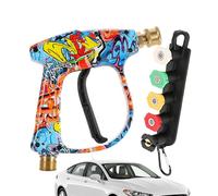 Pressure Washer Hose Nozzle with Adjustable Spray Settings, High-Flow Output, Ergonomic Water Sprayer Adapter for Outdoor Cleaning, Garden, Deck, Driveway, Car, Garage and Yard Maintenance Tasks