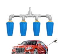Pressure Washer Nozzle with 4-Way Spray Pattern, Rust-Resistant Ergonomic Water Sprayer, 9,5 pulgadas Quick Connect Garden Hose Attachment for Car Washing and Gardening