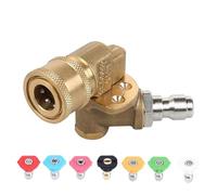 Pressure Washer Quick Connect - Adapter Fitting Set For High Pressure Hose | Brass Rust Resistant Coupler System, Fast Lock Attachment For Car Cleaning Patio And Outdoor Washing Equipment