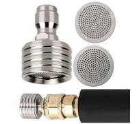Pressure Washer Tips, Quick Connect Sprayer, 3.5x2.4cm/1.38x0.95 Inches Nozzle Attachment, 3 Spray Patterns, Multipurpose Modes, 5 Pack, for Driveway Floor Car Garden Cleaning