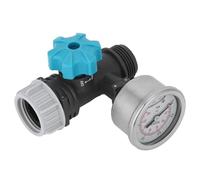 Pressure Water Regulator With Gauge - Adjustable Flow Control Valve, Home Waters Pressure Stabilizing Device, Durable Hose Connector Accessory | For Garden Hose Irrigation Plumbing Outdoor Water Manag