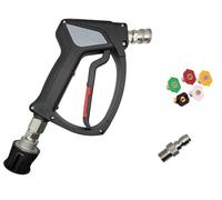 PressureWasherPartsUK SGS35 - Gatillo giratorio de acero inoxidable compatible con adaptador Q/R de 11,6 mm y 5 boquillas Nilfisk