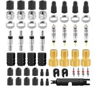 Presta Bicycle Valve Omsscun 39 Piezas Kit de Reparación de Válvulas para Bicicleta,Valvula tubeless, obus Valvula Presta, Valvula tubeless MTB 29,obuses tubeless