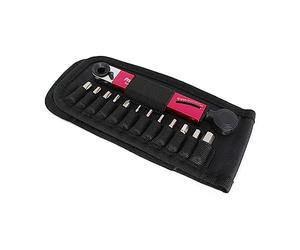 Prestacycle TorqRatchet Pro-Kit, Unisex, Herramienta, (12) Puntas y Cartera, Tool, (12) bits and Wallet