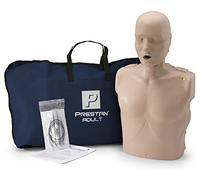 PRESTAN maniquí profesional de entrenamiento RCP para adultos con monitor de ritmo de RCP | Tono de piel medio | Incluye 10 bolsas pulmonares con protector facial y bolsa de transporte
