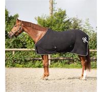 PresTeq Manta Forro Polar con Decoración, Negro/Plateado - 110 cm PresTeq