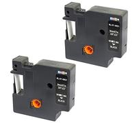 PRESTIGE CARTRIDGE 2 Compatibles Casetes D1 40921 blanco sobre negro 9mm x 7m cintas para impresoras DYMO LabelManager, LabelWriter LW 400 450 Duo