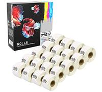 Prestige Cartridge 20x 99012 S0722400 36mm x 89mm Etiquetas de dirección (260 Etiquetas/Rollo) para Dymo LabelWriter 4XL, 310, 320, 330, 400, 450 Turbo/Twin Turbo/Duo & Seiko Smart
