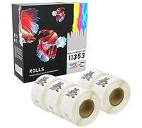 Prestige Cartridge 5x 11353 12mm x 24mm Etiquetas multipropósito (1000 Etiquetas/Rollo) para Dymo LabelWriter 4XL, 310, 320, 330, 400, 450 Turbo/Twin Turbo/Duo & Seiko Smart
