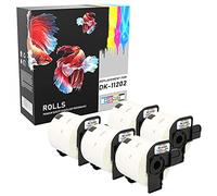 Prestige Cartridge 5x DK11202 62mm x 100mm Etiquetas para envíos (300 Etiquetas/Rollo) para Brother P-Touch QL-500 QL-550 QL-560 QL-570 QL-700 QL-720 QL-800 QL-810 QL-820 QL-1050 QL-1100 QL-1110