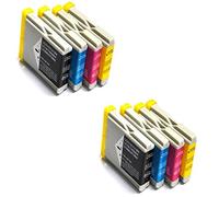 Prestige Cartridge 8 x LC1000 LC970 Cartuchos de tinta, negro, cian, magenta y amarillo