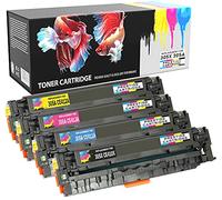 Prestige Cartridge CE410X CE411A CE412A CE413A Pack de 4 Cartuchos de tóner láser compatibles para HP Colour LaserJet Pro 300 M351A, MFP M375NW, Pro 400 M451DN, M451DW, M451NW, MFP M475DN, MFP M475DW