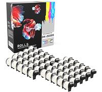 Prestige Cartridge DK-22205 - Cinta continua de papel para impresoras de etiquetas Brother (62 mm x 30.48 m, 50 rollos) color blanco