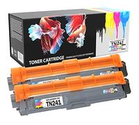 Prestige Cartridge TN-241 TN-241BK Negro Cartuchos de Tóner Compatible con Brother DCP-9015CDW DCP-9017CDW DCP-9022CDW HL-3142CW HL-3152CDW HL-3172CDW MFC-9142CDN MFC-9332CDW MFC-9342CDW | Pack de 2