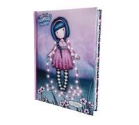 PRESTIGE & DELUXE Agenda compatible con diario escolar Santoro London - In The Forest luces rosas 2025-2026 fechado F.to Standard 20 x 15 cm + lápiz perfumado, llavero lentejuelas y bolígrafo