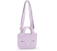 PRESTIGE & DELUXE Bolso con bandolera - Shopping Bag Mofu Mofu Gattina - Tejido aterciopelado color lila violeta para mujer 32 x 34 cm + llavero