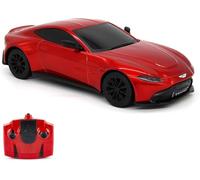 PRESTIGE & DELUXE Coche teledirigido Austin Martin Vantage Rojo escala 1:24 con luces para niños 6+ - Funcionamiento a pilas