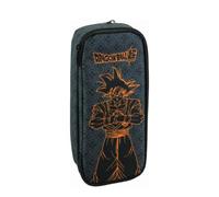 PRESTIGE & DELUXE Estuche escolar compatible con Dragon Ball Z ovalado doble compartimento cierre cremallera