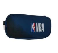 PRESTIGE & DELUXE Estuche escolar compatible con NBA For The Win Azul ovalado doble compartimento cierre cremallera, multicolor, piccolo, Clásico