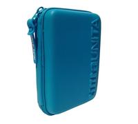 PRESTIGE & DELUXE Estuche escolar liso Pool Over One Time cremallera completo azul + llavero silbato de regalo, multicolor, Estuche