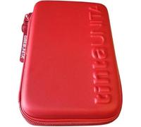 PRESTIGE & DELUXE Estuche escolar One Time rojo burdeos color liso pool over con rotuladores, ceras y papelería + regalo llavero lentejuelas