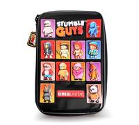 PRESTIGE & DELUXE Estuche escolar Stumble Guys personajes - One Time pool Over completo negro multicolor + llavero personaje de regalo, multicolor, standard, Estuche